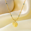 Wholesale Women's Sweet Fashionable Nonfading Electroplated Titanium Steel Necklace With Heart And Flower Patterns
