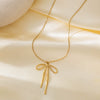 Wholesale Women's Sweet Fashionable Nonfading Electroplated Titanium Steel Necklace With Heart And Flower Patterns