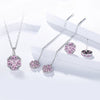 Wholesale Women's Sweet Flower Pattern 925 Sterling Silver Electroplated Cross Chain Necklace