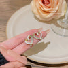 Wholesale Women's Sweet Geometric Copper And 925 Silver Earrings Set With Pearls