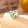 Wholesale Women's Sweet Geometric Inlaid Zircon Titanium Steel Ear Nail
