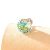 Wholesale Women's Sweet Geometric Inlaid Zircon Titanium Steel Ear Nail