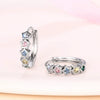 Wholesale Women's Sweet Geometric Zircon Earrings With Star Shape Copper Material