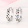 Wholesale Women's Sweet Geometric Zircon Earrings With Star Shape Copper Material