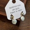 Wholesale Women's Sweet Girl Bow S925 Sterling Silver Natural Freshwater Pearl Pendant Earrings With Electroplating