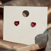Wholesale Women's Sweet Heart Shaped Copper Zircon Earrings