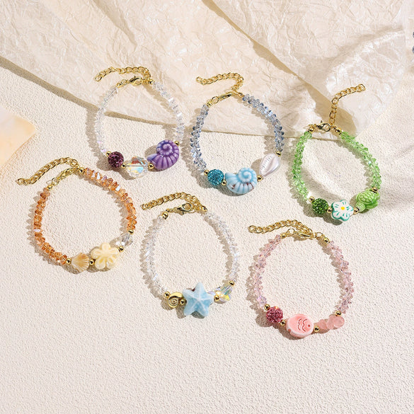 Wholesale Women's Sweet Light Luxury Highend Bracelet With Artificial Crystal Diamond Set Geometric Pattern