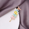 Wholesale Women's Sweet Metal Acetate Letter Clips Oil Dripping And Carved Design Including Side Clips Bangs Clips And Frog Clips