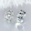 Wholesale Women's Sweet Style Flower Zircon Earrings Copper Material