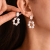 Wholesale Women's Sweet Style Freshwater Pearl And Shell Earrings With Geometric Design And Electroplating Made Of Stainless Steel