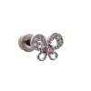 Wholesale Women's Sweet Style Titanium Steel Earrings With Pink Zircon And Heart Shape Design