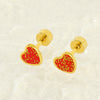 Wholesale Women's Sweet Style Titanium Steel Heart Shaped Dripping Oil Earrings