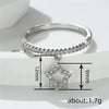 Wholesale Women's Sweet Stylish Copper Star Heartshaped Zircon Jewelry Pendant Ring