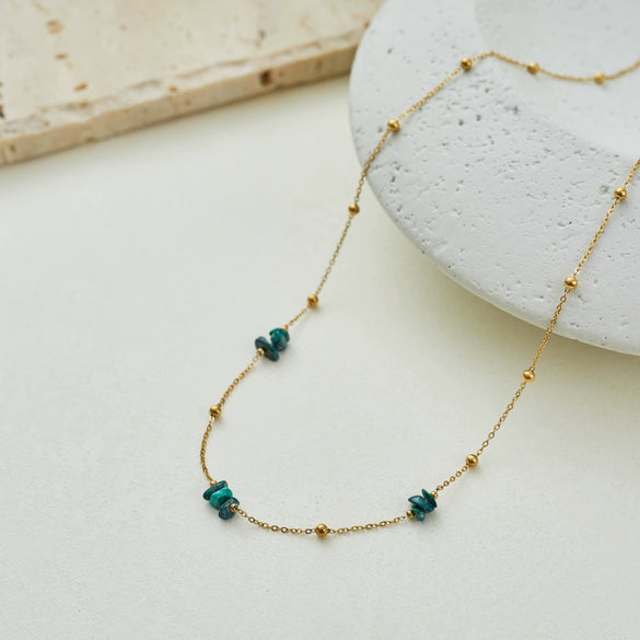 Wholesale Women's Threelayer Geometric Stainless Steel Necklace With Electroplating Niche Light Luxury Style