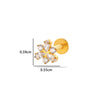 Wholesale Women's Titanium Alloy Ear Nail And Lip Nail Rod With Butterfly Star Moon And Flower Pattern Electroplating