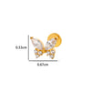 Wholesale Women's Titanium Alloy Ear Nail And Lip Nail Rod With Butterfly Star Moon And Flower Pattern Electroplating