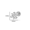 Wholesale Women's Titanium Alloy Ear Nail And Lip Nail Rod With Butterfly Star Moon And Flower Pattern Electroplating