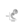 Wholesale Women's Titanium Alloy Ear Nail And Lip Nail Rod With Butterfly Star Moon And Flower Pattern Electroplating