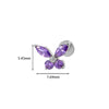 Wholesale Women's Titanium Alloy Heart Shape Inlaid Zircon Electroplated Butterfly Internal Tooth Screw Lip Nail Rod Cartilage Puncture Ear Bone Nail