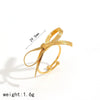 Wholesale Women's Titanium Bow Geometric Stainless Steel Opening Adjustable Ring With Electroplating