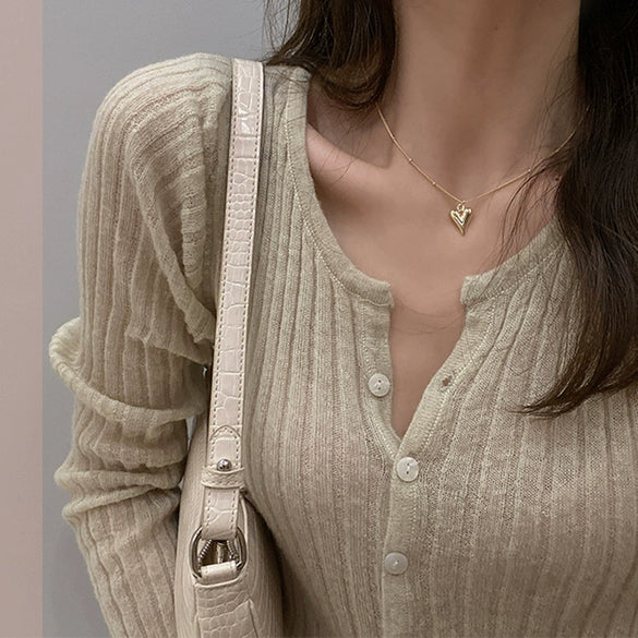 Wholesale Women's Titanium Steel And Alloy Simple Geometric Handmade Pendant Necklace With Ball Chain