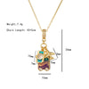 Wholesale Women's Titanium Steel And Copper Cross Chain Clavicle Necklace With Geometric Pattern Pendant And Electroplating Processing Light Luxury Design
