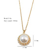 Wholesale Women's Titanium Steel And Copper Cross Chain Lace Full Diamond Pearl Light Luxury Collarbone Necklace