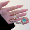 Wholesale Women's Titanium Steel And Copper Geometric Dripping Oil Design Cross Chain Necklace With Highend Feel