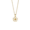 Wholesale Women's Titanium Steel And Copper Jewelry Oil Dripping Daisy Flower Clavicle Chain With Electroplating