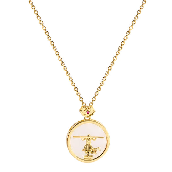 Wholesale Women's Titanium Steel And Copper Necklace With Geometric Pattern And Electroplating Treatment