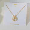 Wholesale Women's Titanium Steel And Copper Water Drop Cherry Pendant Clavicle Chain Jewelry With Flower And Geometric Pattern And Electroplating Process Sweet Style