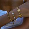 Wholesale Women's Titanium Steel And Freshwater Pearl Bracelet With Little Bear Pig Small Animal Pattern Electroplated Light Luxury High End Jewelry