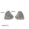 Wholesale Women's Titanium Steel And Stainless Steel Earrings With Heart And Geometric Patterns Electroplated