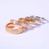 Wholesale Women's Titanium Steel And Stainless Steel Frosted Geometric Simple Ring