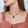 Wholesale Women's Titanium Steel And Stainless Steel Fruit Shaped Clavicle Chain Pendant Jewelry With Electroplating
