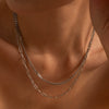 Wholesale Women's Titanium Steel And Stainless Steel Geometric Cuban Clavicle Necklace With Electroplating