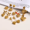 Wholesale Women's Titanium Steel And Stainless Steel Geometric Earrings With Electroplating Treatment