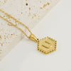 Wholesale Women's Titanium Steel And Stainless Steel Geometric Letter Pendant Necklace With Cross Chain And Electroplating Treatment