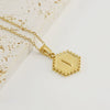 Wholesale Women's Titanium Steel And Stainless Steel Geometric Letter Pendant Necklace With Cross Chain And Electroplating Treatment