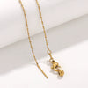 Wholesale Women's Titanium Steel And Stainless Steel Geometric Ochain Handmade Real Gold Plated Clavicle Necklace Bracelet