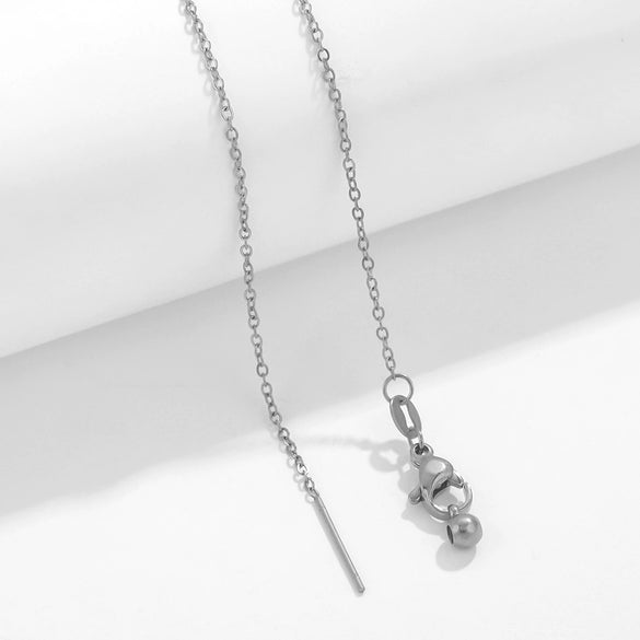 Wholesale Women's Titanium Steel And Stainless Steel Geometric Ochain Handmade Real Gold Plated Clavicle Necklace Bracelet