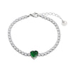 Wholesale Women's Titanium Steel And Stainless Steel Geometric Style Electroplated Zircon Bracelet