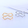 Wholesale Women's Titanium Steel And Stainless Steel Geometric Style Ring With Electroplating