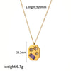 Wholesale Women's Titanium Steel And Stainless Steel Geometric Zircon Diamond Light Luxury Necklace