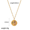 Wholesale Women's Titanium Steel And Stainless Steel Geometric Zircon Diamond Light Luxury Necklace