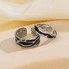 Wholesale Women's Titanium Steel And Stainless Steel Hip Hop Exaggerated Geometric Electroplated Ring