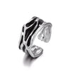 Wholesale Women's Titanium Steel And Stainless Steel Hip Hop Exaggerated Geometric Electroplated Ring