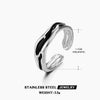 Wholesale Women's Titanium Steel And Stainless Steel Hip Hop Exaggerated Geometric Electroplated Ring