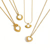 Wholesale Women's Titanium Steel And Stainless Steel Inlaid Opal And Cat's Eye Drop Shape Clavicle Chain Necklace Light Luxury All Match
