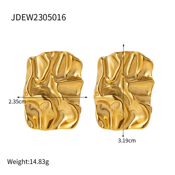Wholesale Women's Titanium Steel And Stainless Steel Jewelry Electroplated Geometric Earrings And Hand Jewelry Accessories